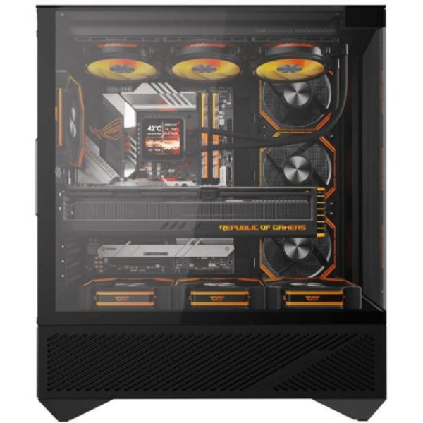 Darkflash DY460 számítógépház (fekete) + 4 ARGB ventilátorok (DY460 BLACK + 4 FANS)